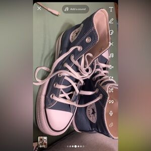 Converse navy blue used about 5 times